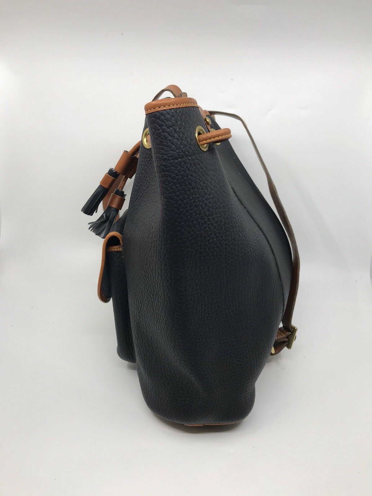 DOONEY & BOURKE Navy Leather Bucket Bag