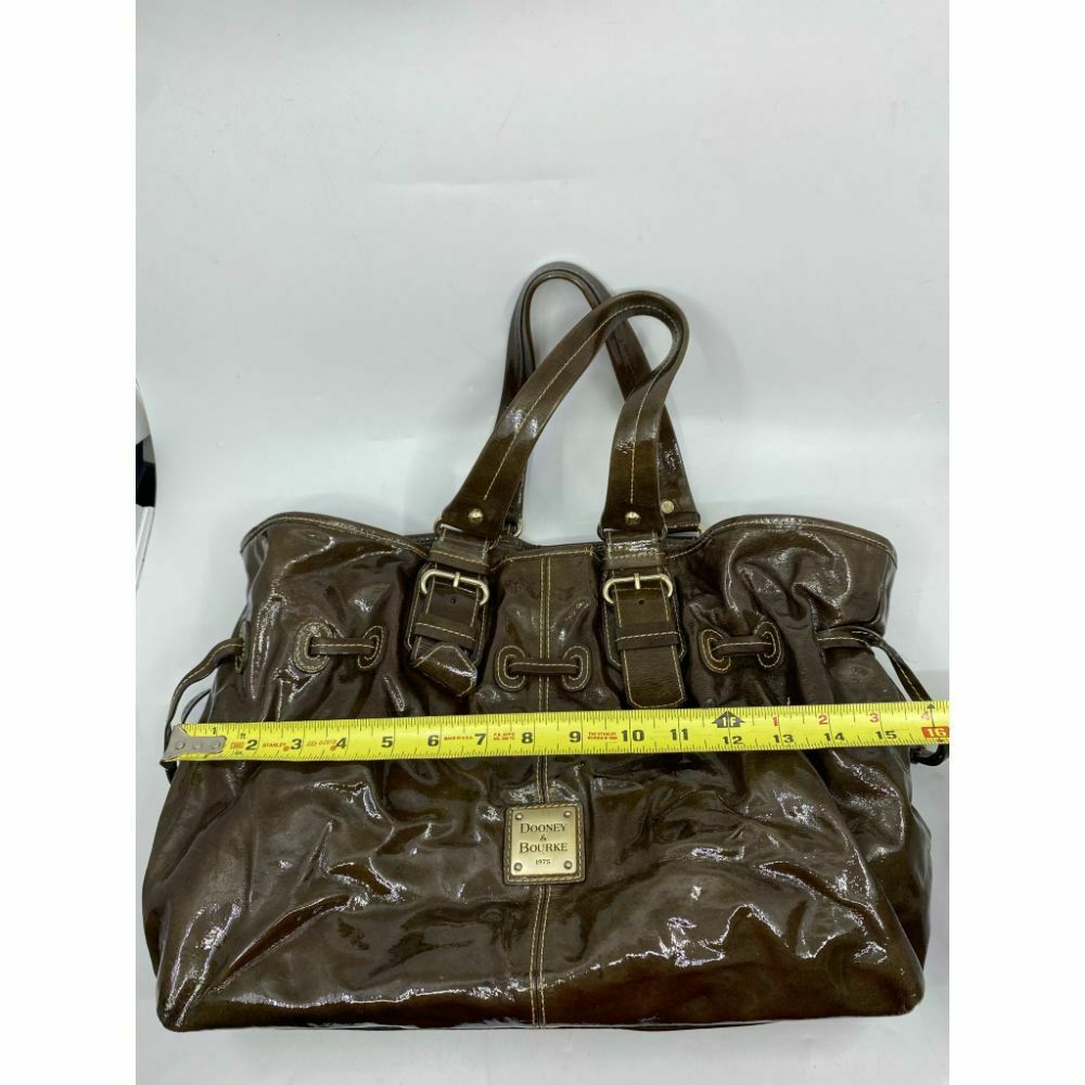DOONEY & BOURKE Brown Large Leather Patent Tote Bag