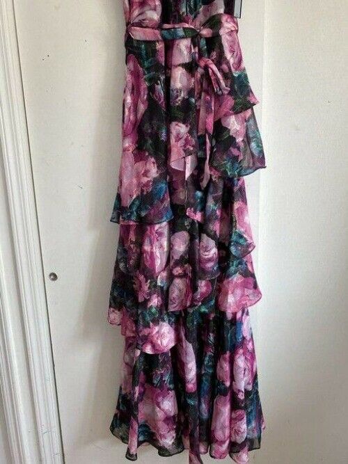 elie tahari multi color long msrp formal dress