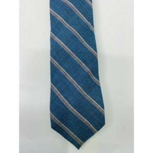 New! BONOBOS Teal Gray Striped Premium Neck Tie