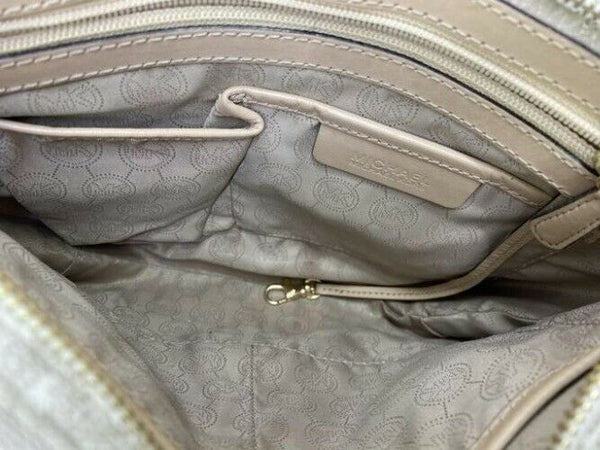 michael kors all over logo medium msrp black gray coated canvas cross body bag