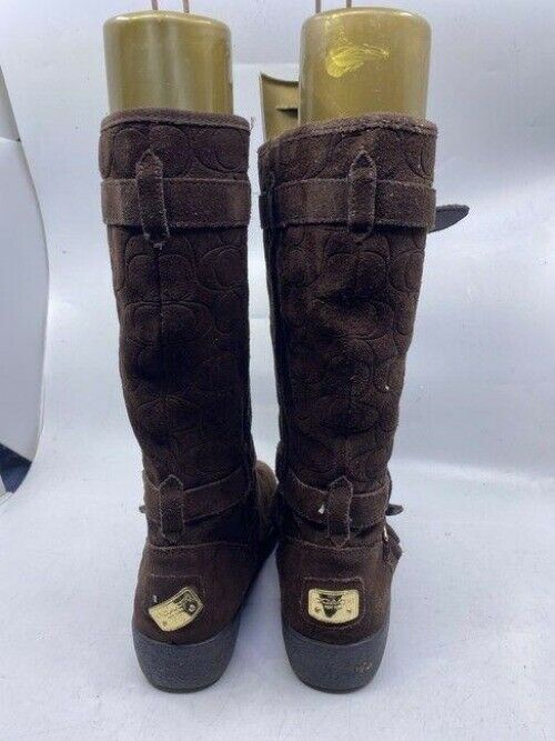 Coach Brown Tall Suede Bootsbooties Size Us