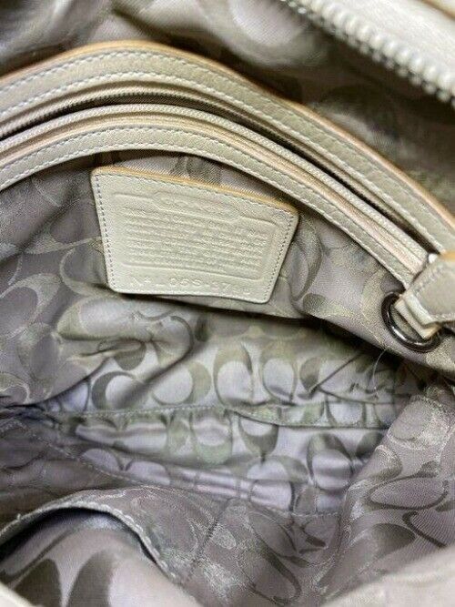 coach beige leather cross body bag
