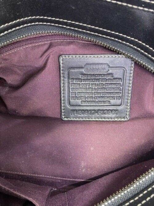 coach black leather shoulder bag