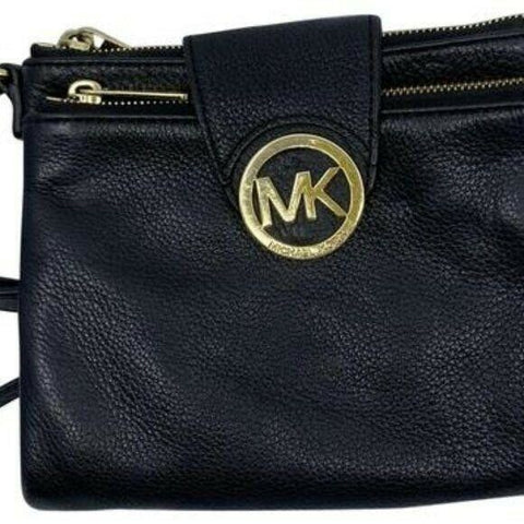 Michael Kors Black Small Leather Crossbody Bag