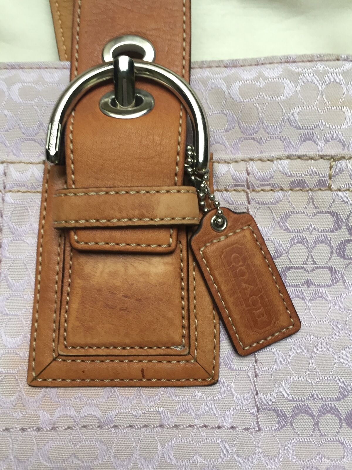 COACH Lavander Canvas Medium Tote