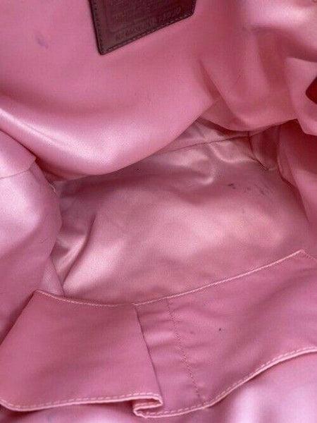 coach shopping xl pink fabric tote