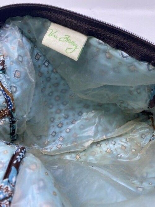 Vera Bradley Brown Pre Loved Cosmetic Bag