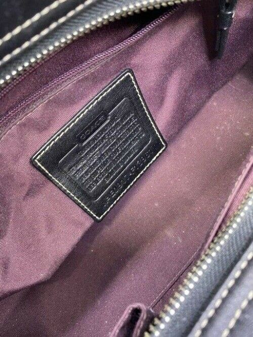 coach black leather shoulder bag