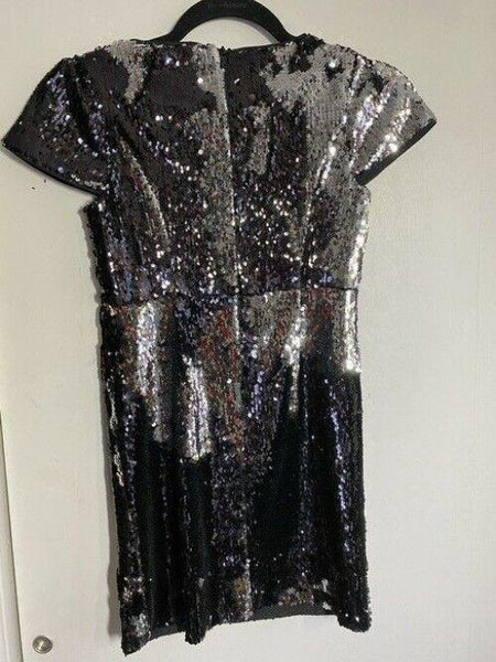 milly minis blacksilver new girls sequined short casual dress