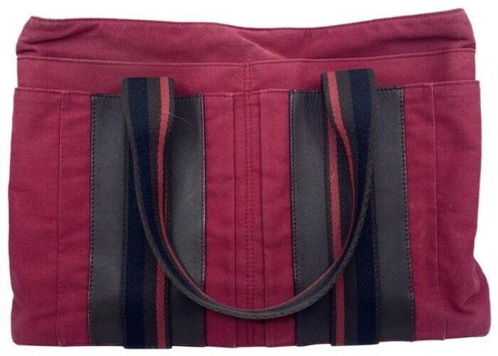 Hermes Sac Troca Horizontal Mm Red Cotton Tote