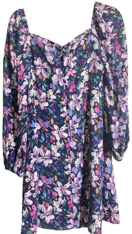 nicole miller purple new floral msrp