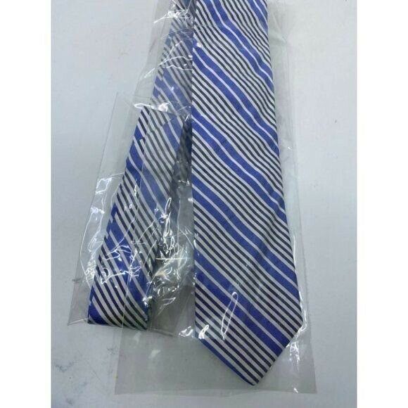 New! BONOBOS Striped Blue White Premium Neck Tie