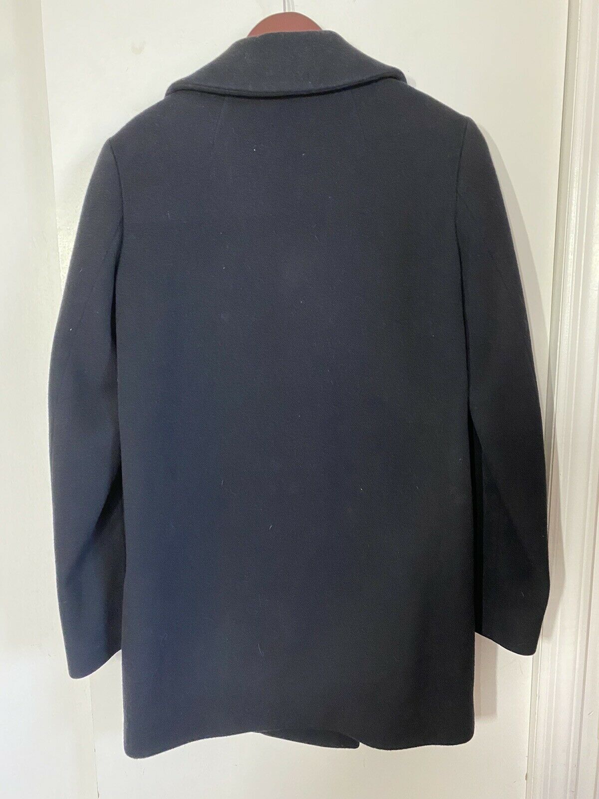 SONIA RYKIEL Black Wool Pea Coat Size 36/ Small