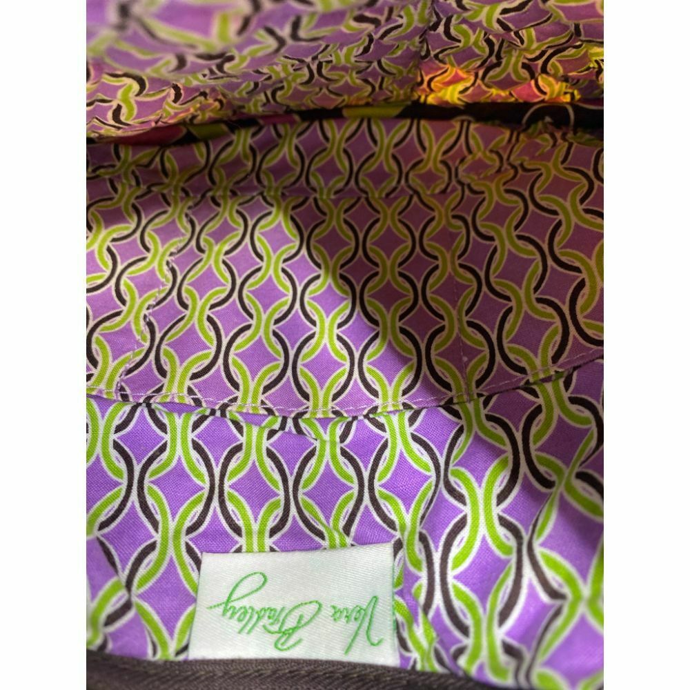Vera Bradley Pink Black Green Floral Cosmetic Bag