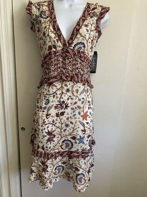 nicole miller multicolor new v neck msrp short formal dress