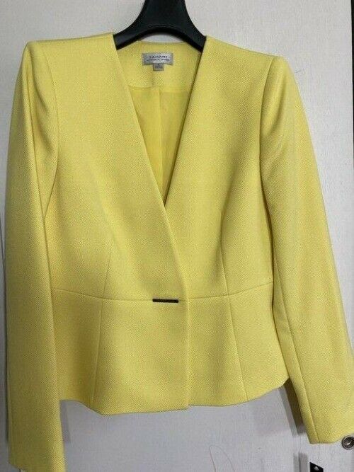 elie tahari yellow in lemon color msrp jacket