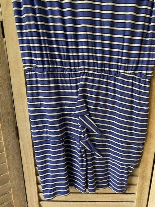 Nicole Miller blue white stripe msrp small short casual dress