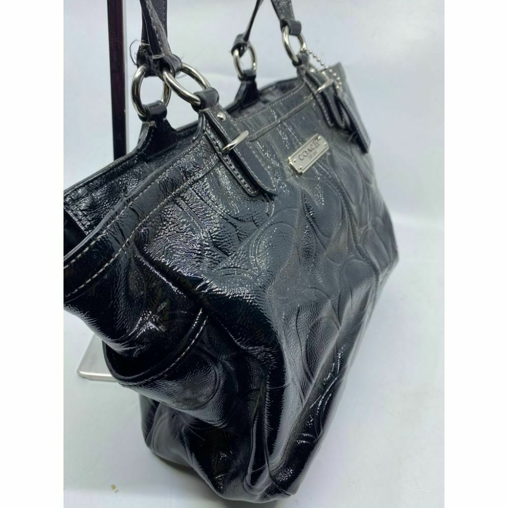 COACH Large Patent Leather Black Shoulder Bag