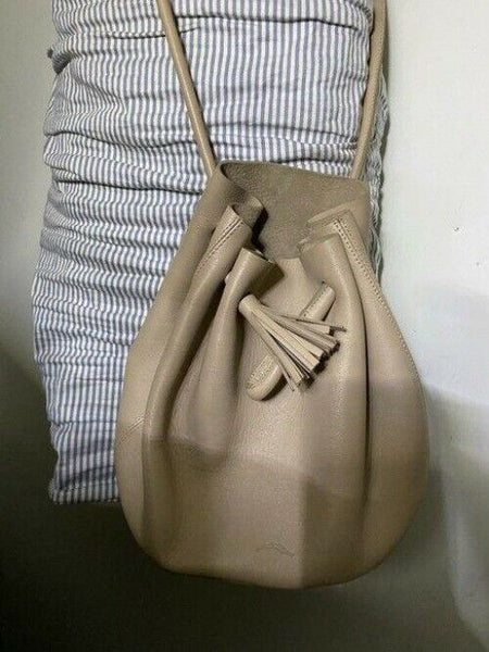 Shaffer La Msrp Beige Leather Shoulder Bag