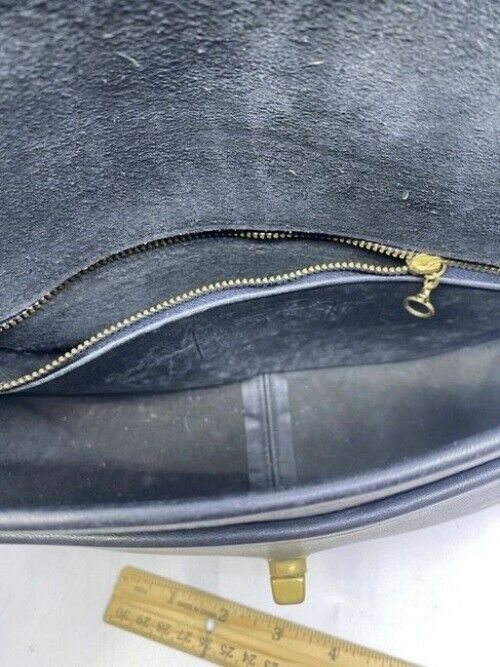 Coach City Vintage Black Leather Cross Body Bag