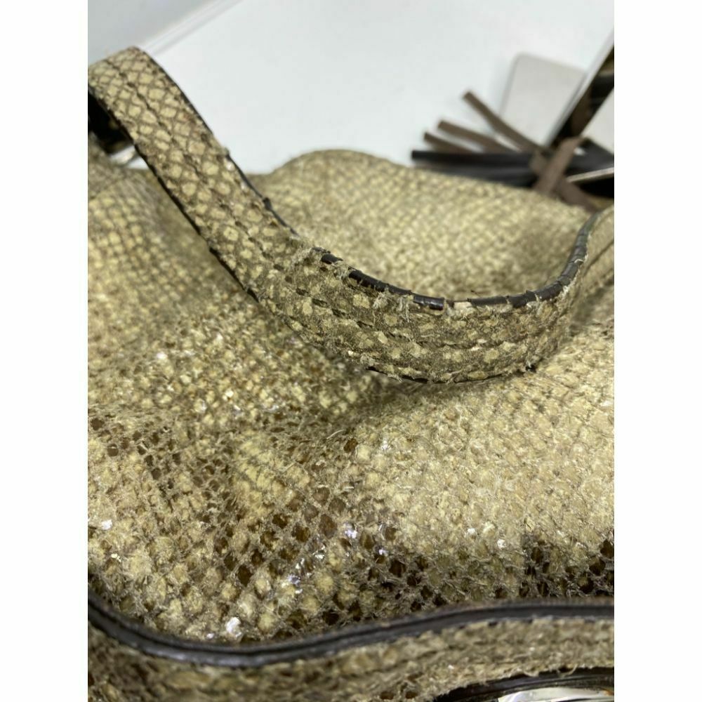 COACH Animal Embossed Leather Tan Shoulder Bag Amazing!