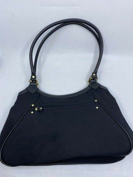 Maxx New York Tote Black Nylon Fabric Shoulder Bag