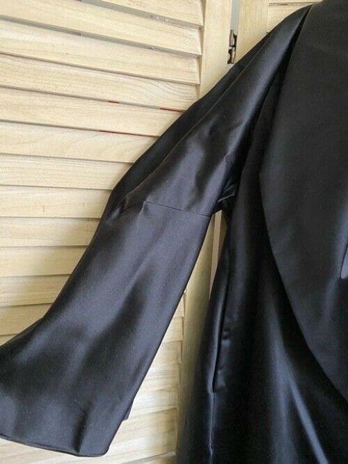 donna karan black new collection silk coat runway piece msrp
