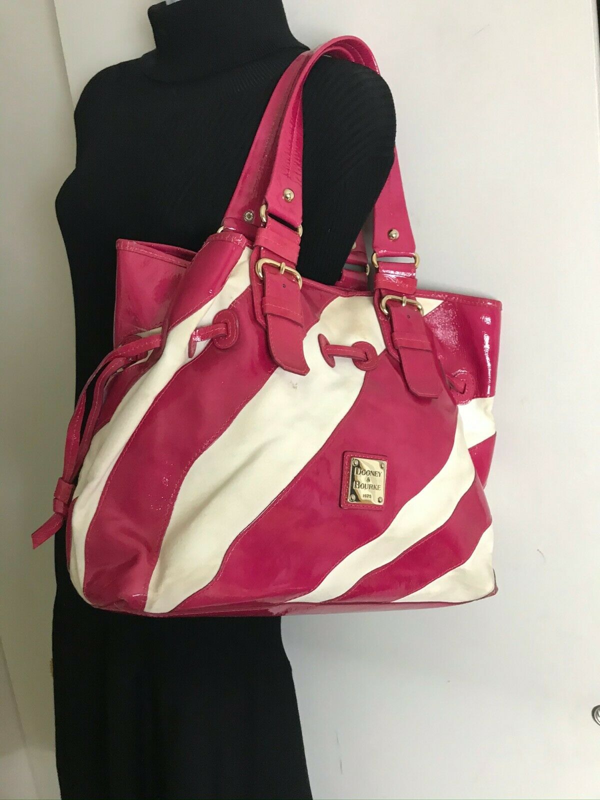 Dooney & Bourke Red/White Large Tote Bag