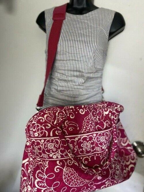 Vera Bradley Xl Duffel Msrp Red White Weekendtravel Bag