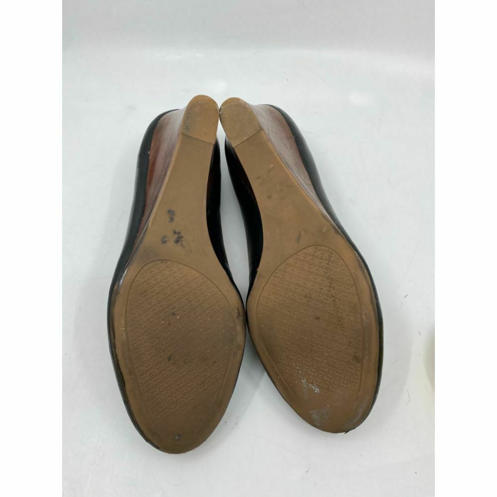 TORY BURCH Black Tan Flat Wedges Shoes Size 8.5