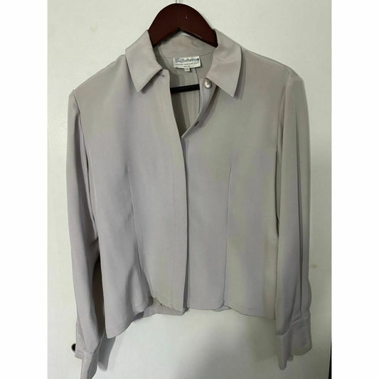 Burberry Silk Long Sleeves Top Pink Size 4