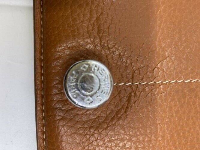 brown hermes vintage wallet