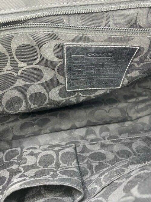 coach vintage black leather messenger bag
