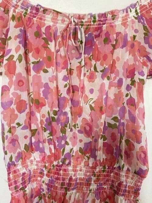 nicole miller pink new off the shoulder msrp