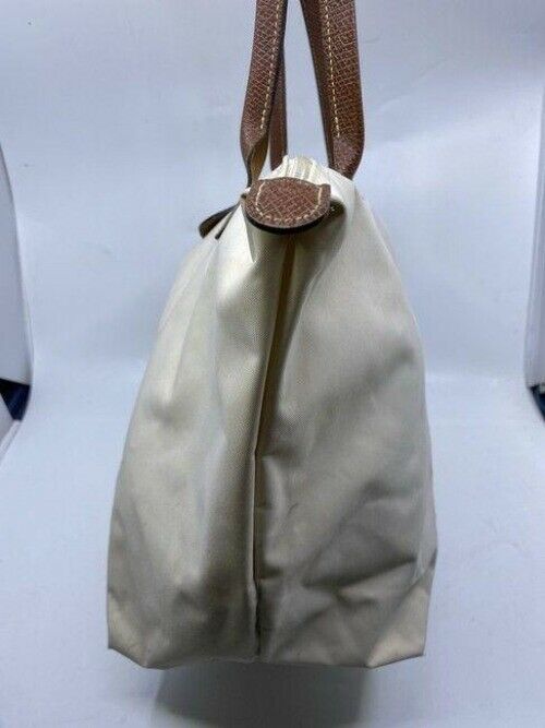 Longchamp Shopping Off White Brown Tote