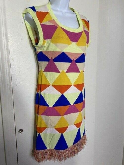 nicole miller multi color new print knit msrp short casual dress