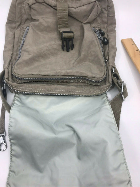 Kipling Light Brown Nylon Medium Size Crossbody Bag