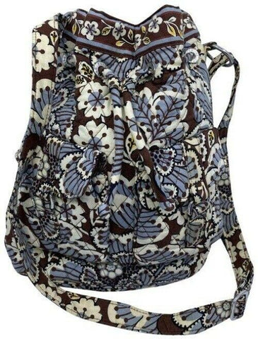 Vera Bradley Msrp Brown Blue White Cross Body Bag