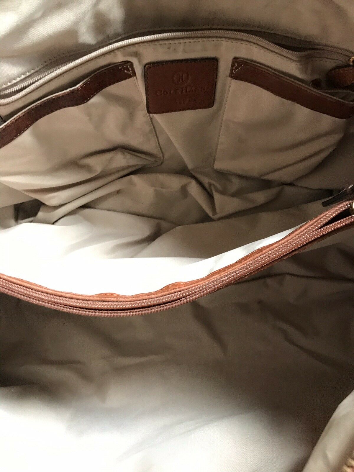 COLE HAAN Tan leather handbag