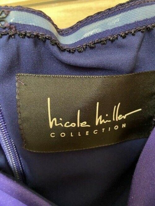 Nicole Miller purple new off the shoulder mini msrp short casual dress
