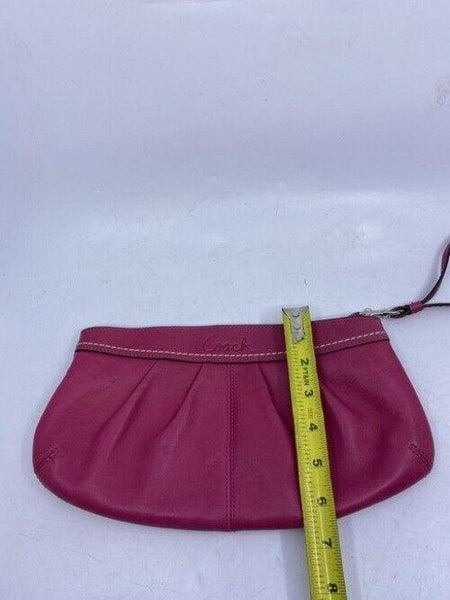 coach purple leather mini purse cosmetic bag
