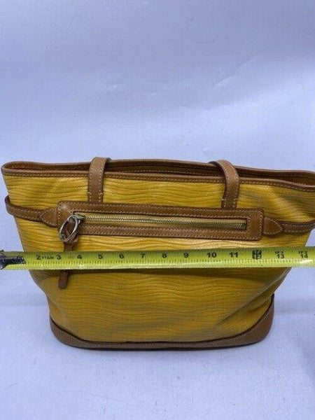 dooney and bourke yellow leather shoulder bag