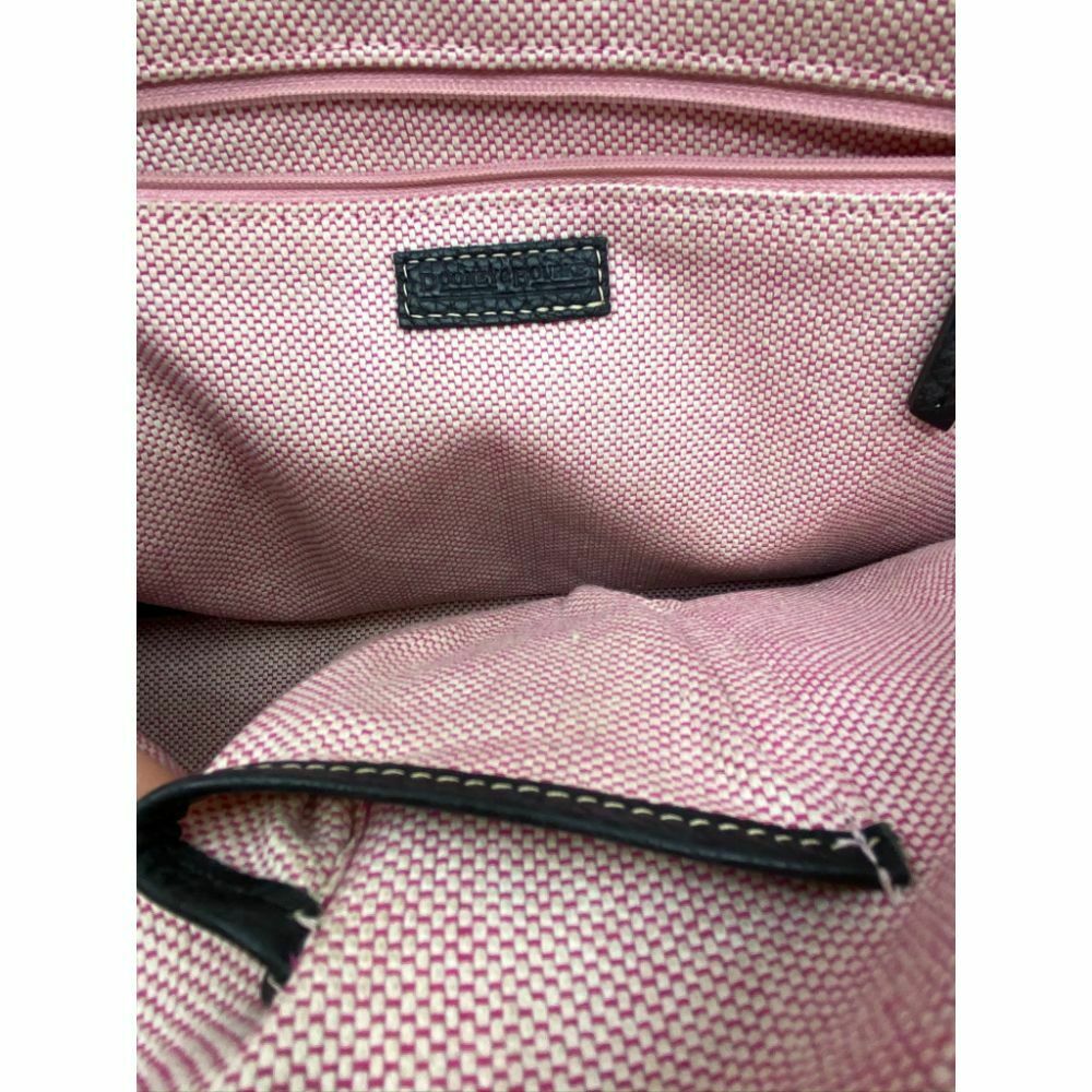 Dooney & Bourke Over Signature Fabric Size M Gray Black Shoulder Bag