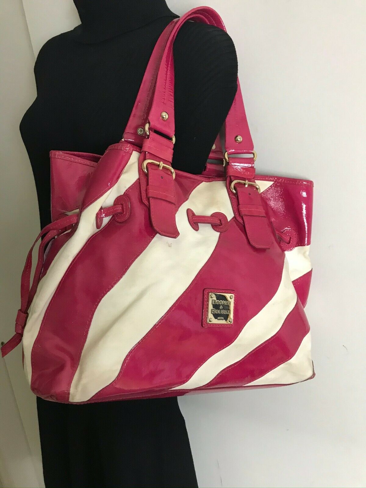 Dooney & Bourke Red/White Large Tote Bag