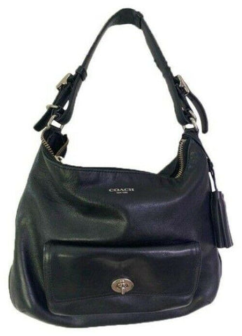 Coach Large Black Leather Hobo Bag