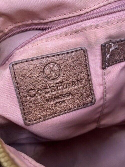 Cole Haan Zipper Snap Rose Leather Shoulder Bag