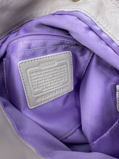 Coach Large White Leather Cross Body Bag