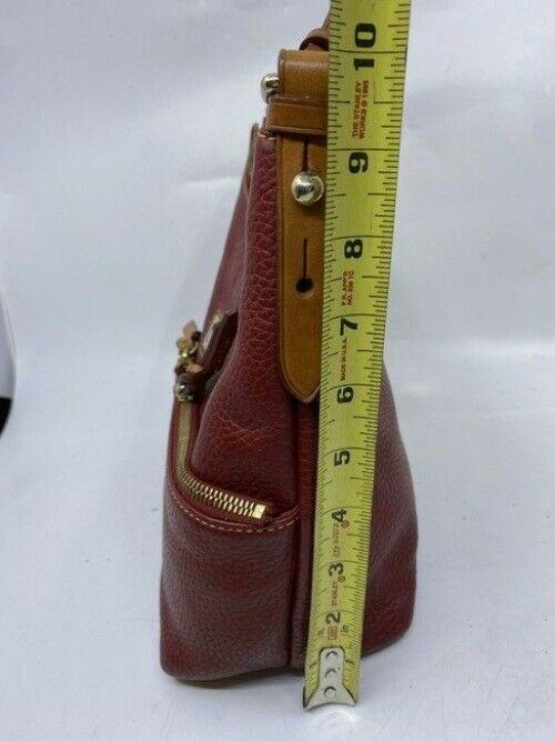 dooney and bourke red leather hobo bag