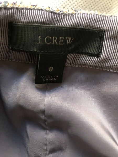 J. CREW Collection lavander Multi Color Skirt Size 8